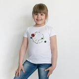 Girl's Flowers Short Sleeve T-Shirt