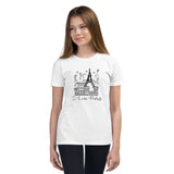 Girl's I Love Paris Short Sleeve T-Shirt - KIDROVIA SHOP