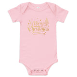 Baby Merry Christmas short sleeve one piece - KIDROVIA SHOP