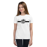 Girl's Black & White Band Short Sleeve T-Shirt - KIDROVIA SHOP