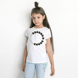 Girl's Heart Frame Short Sleeve T-Shirt