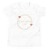 Girl's All You Need Is Love Short Sleeve T-Shirt - KIDROVIA SHOP