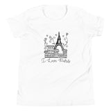 Girl's I Love Paris Short Sleeve T-Shirt - KIDROVIA SHOP