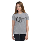 Cat Youth Short Sleeve T-Shirt - KIDROVIA SHOP