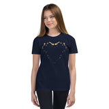 Girls Golden Heart T-Shirt - KIDROVIA SHOP