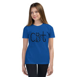 Cat Youth Short Sleeve T-Shirt - KIDROVIA SHOP