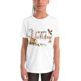 Girls Happy Holidays T-shirt - KIDROVIA SHOP